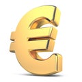 Golden euro currency sign Royalty Free Stock Photo