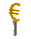 Golden Euro key Royalty Free Stock Photo