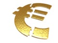 Golden euro puzzle Royalty Free Stock Photo