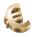 Golden Euro sign