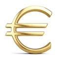 Golden euro sign on white background Royalty Free Stock Photo