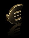 Golden euro symbol Royalty Free Stock Photo