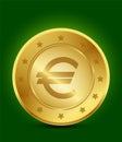 Golden Euro Symbol Royalty Free Stock Photo