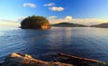 Gulf Islands National Park, British Columbia, Georgeson Island from Campbell Point at Bennett Bay on Mayne Island, Canada