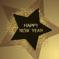 Golden ew year star background