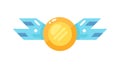 Golden Excellence Radiating Medal, Superior Performance, vector design Generative AI Royalty Free Stock Photo