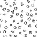 Golden Expensive Jewellery Seamless Pattern Vector