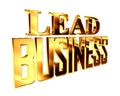Golden extensive lead business text on a white background