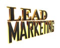 Golden extensive lead marketing text on a white background