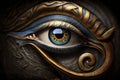 Golden Eye of Horus. AI