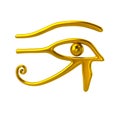 Golden Eye of Horus symbol Royalty Free Stock Photo