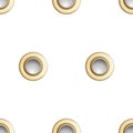 Golden Eyelet Seamless Pattern Royalty Free Stock Photo