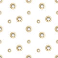 Golden Eyelet Seamless Pattern Royalty Free Stock Photo