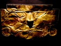 Golden inca mask Royalty Free Stock Photo