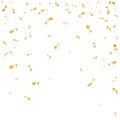 Golden falling confetti