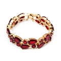 Golden Fashion Bracelet with ruby