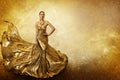Oro moda mujer vuelo oro vestir aletear vestido 