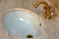 Golden faucet Royalty Free Stock Photo