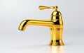 Golden Faucet on Transparent Background -Generative Ai