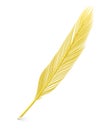 Golden feather quill