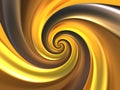 Golden Fibonacci Logarithmic Spiral - Gold Abstract Texture