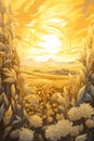 Golden Fields at Sunset: A Forgotten Realm of Tranquility and Su