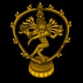 Golden figure of dancing Shiva