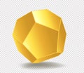 Golden figure dodecahedron