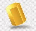 Golden figure hexagonal prism