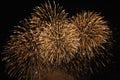 Golden fireworks Royalty Free Stock Photo