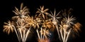 Golden Fireworks Royalty Free Stock Photo