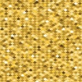 Golden fish scale seamless pattern