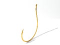 Golden fishing hook.