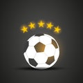 Golden Five star soccer ball