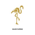 Golden flamingo symbol