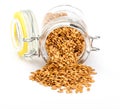 Golden flax seeds.