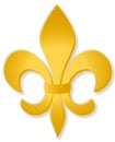 Golden Fleur De Lis/eps Royalty Free Stock Photo