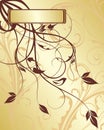 Golden floral background