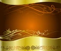 Golden floral background