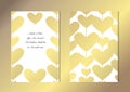 Golden floral cards set Royalty Free Stock Photo