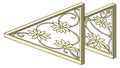 Golden Floral Corner Frames Vector Element, vector design Generative AI Royalty Free Stock Photo