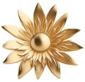 Golden Floral Elegance in 3D Design - aI generated