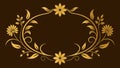 Golden Floral Frame Elevate Your Design with Stunning Vector Graphics