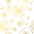 Golden floral pattern