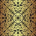 Golden floral seamless Pattern Royalty Free Stock Photo