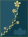 Golden flower Invitation_eps Royalty Free Stock Photo