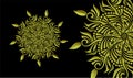 Golden Flower Mandala. Vintage decorative elements. Royalty Free Stock Photo