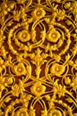 Golden flower pattern on the door
