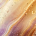 Golden fluid waves with bubbles and textures on abstract surface Royalty Free Stock Photo