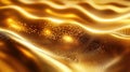 Golden fluid waves forming digital dots pattern motion Royalty Free Stock Photo